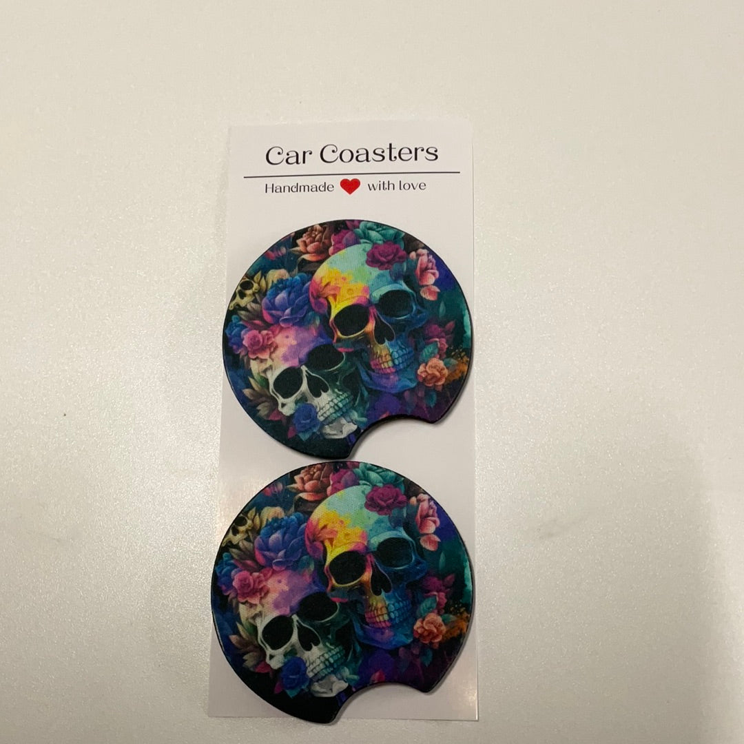 Skull car coasters