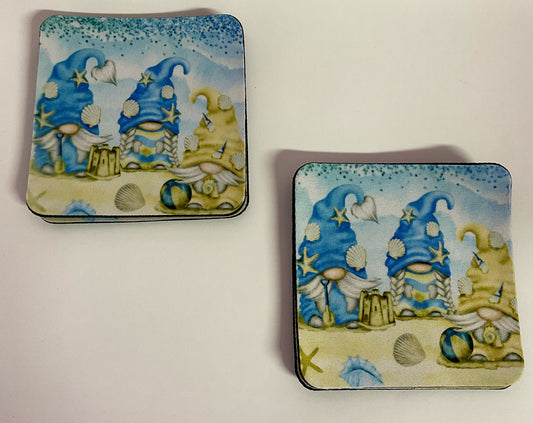 Gnome beach coasters