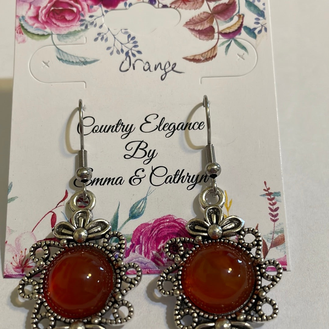 Fancy 12mm stone earrings