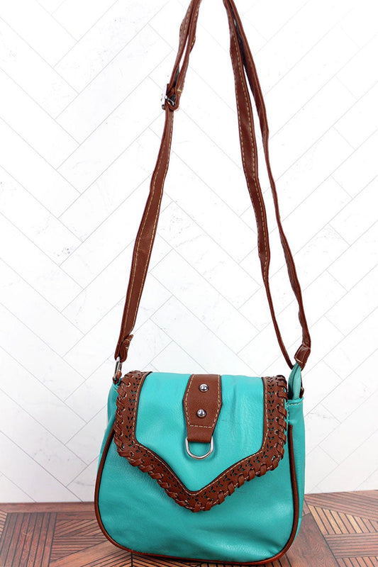 Turquoise saddle bag purse