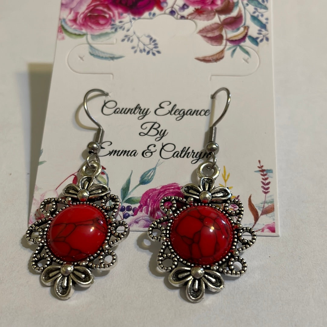 Fancy 12mm stone earrings