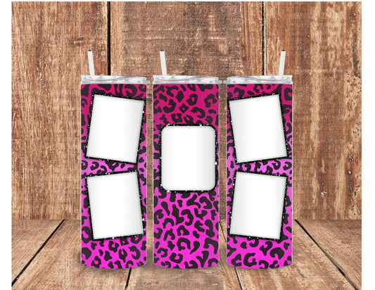 Animal print photo tumbler