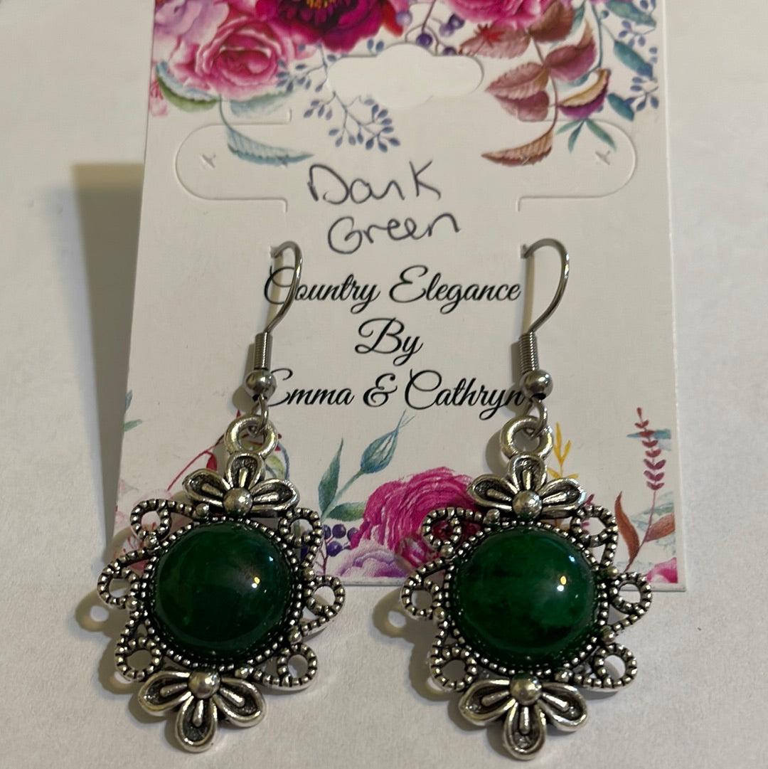 Fancy 12mm stone earrings