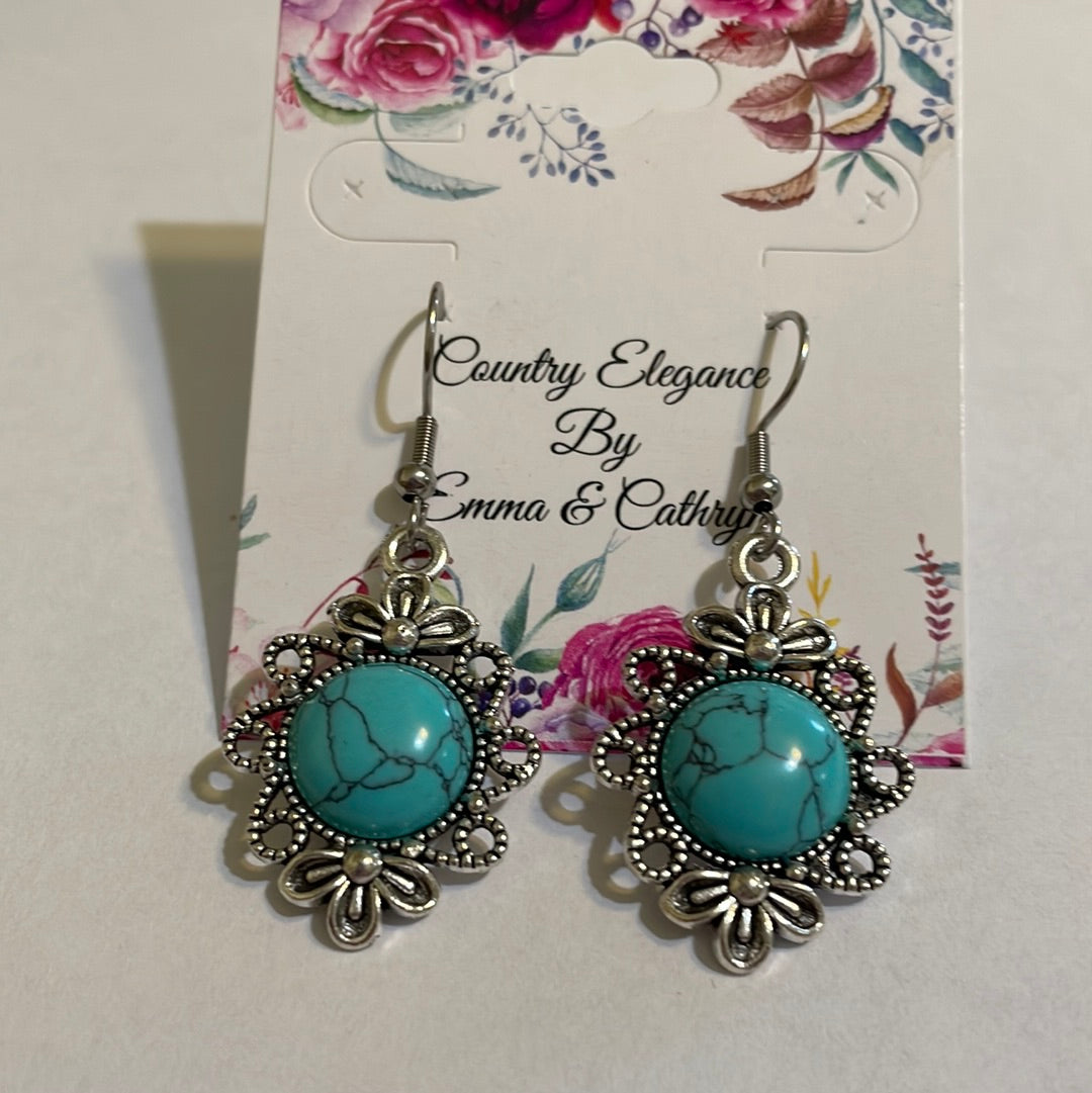 Fancy 12mm stone earrings