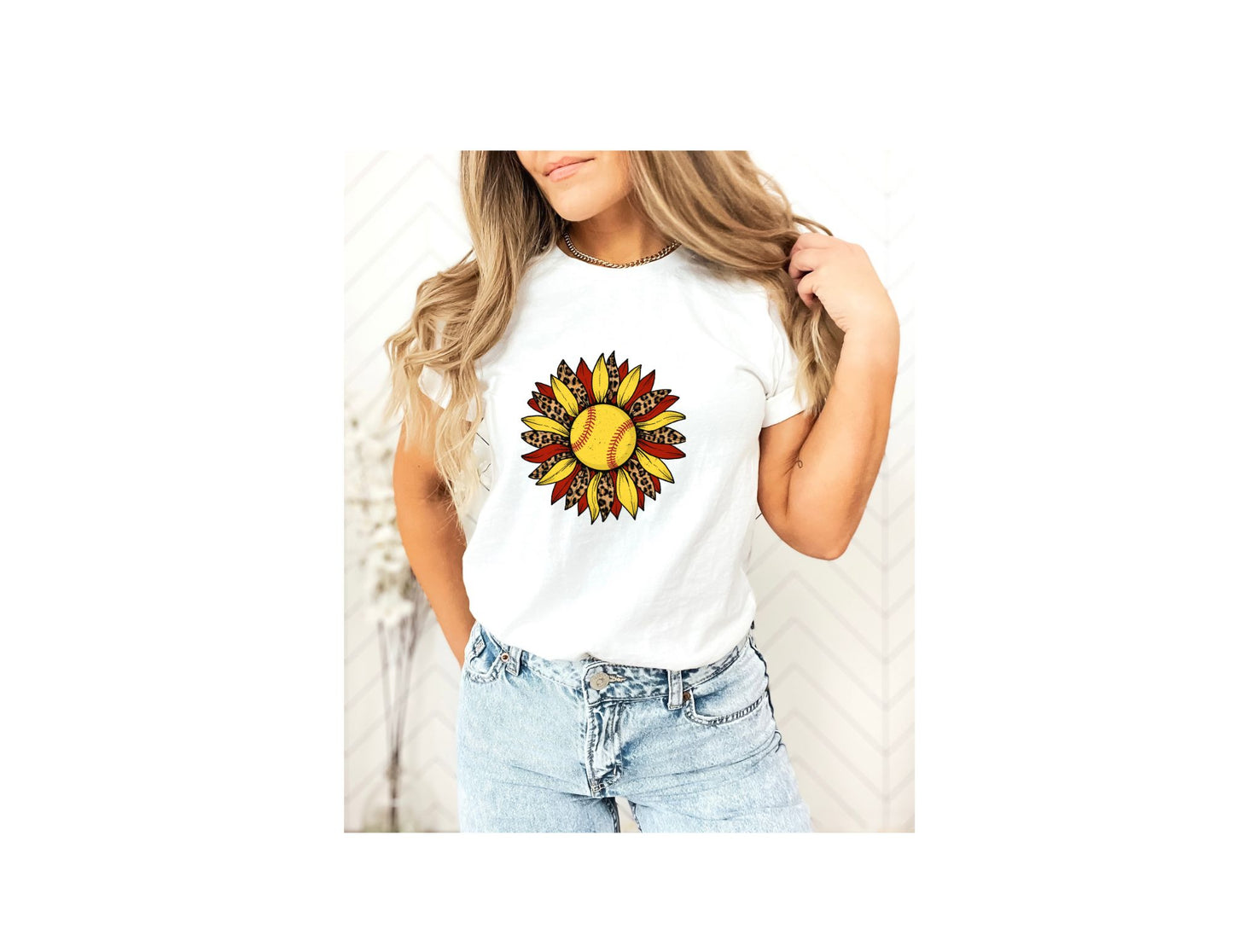 women short sleeve softball sunflower